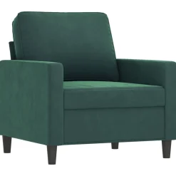 vidaXL Juego de sofás con cojines 4 piezas terciopelo Verde oscuro Sale