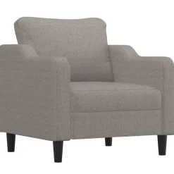 vidaXL Juego de sofás con cojines 3 piezas tela gris taupe Taupé Sale