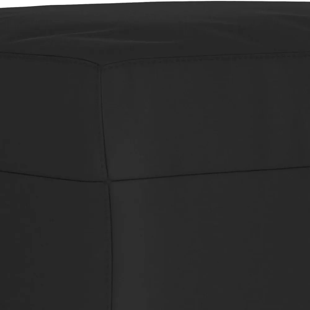 vidaXL Juego de sofás con cojines 3 piezas tela microfibra Negro