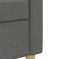 vidaXL Juego de sofás con cojines 2 piezas tela Gris oscuro Outlet