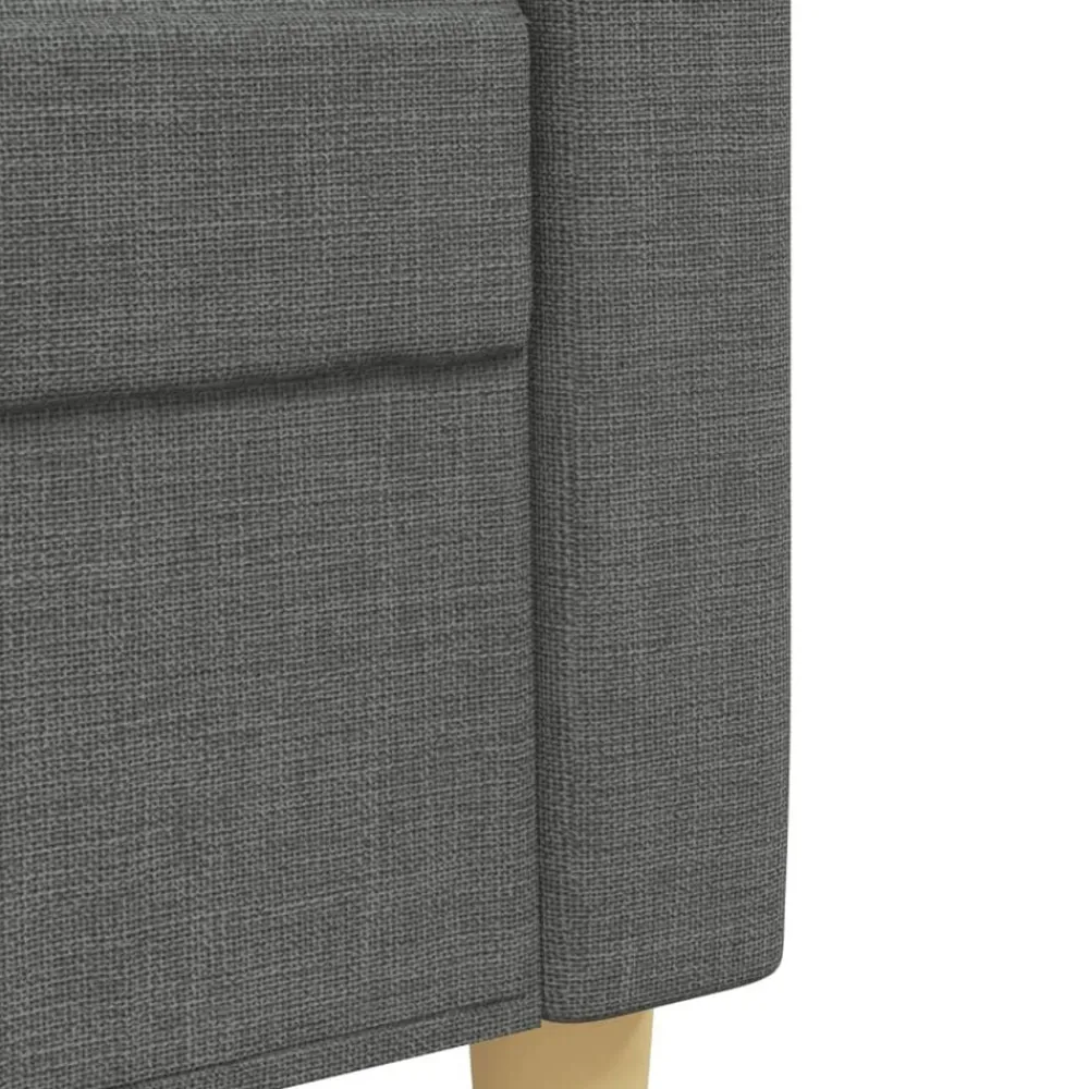 vidaXL Juego de sofás con cojines 2 piezas tela Gris oscuro Outlet