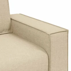 vidaXL Juego de sofás con cojines 2 piezas tela Crema