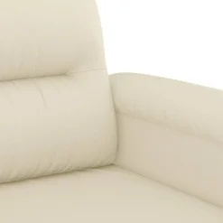 vidaXL Juego de sofás con cojines 2 piezas cuero sintético color Crema New