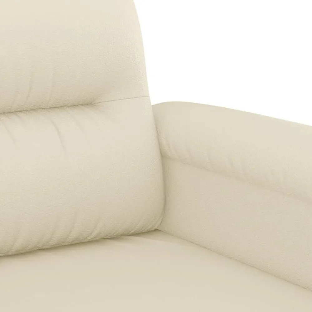 vidaXL Juego de sofás con cojines 2 piezas cuero sintético color Crema New