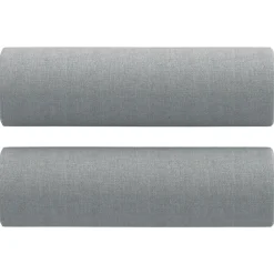 vidaXL Juego de sofás con cojines 3 piezas tela Gris claro Hot
