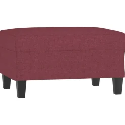 vidaXL Sofás-Juego de sofás con cojines 4 piezas tela rojo tinto