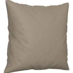 vidaXL Sofás-Juego de sofás con cojines 2 piezas tela microfibra gris taupe