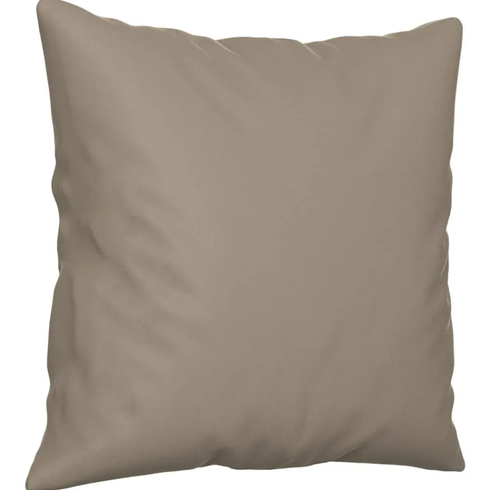 vidaXL Sofás-Juego de sofás con cojines 2 piezas tela microfibra gris taupe