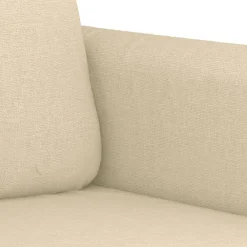 vidaXL Juego de sofás con cojines 2 piezas tela Crema Clearance
