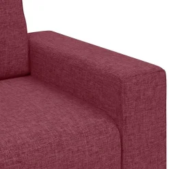 vidaXL Juego de sofás con cojines 2 piezas tela rojo tinto Rojo vino tinto New