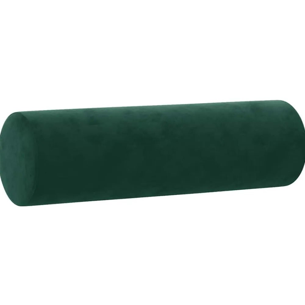 vidaXL Juego de sofás con cojines 3 piezas terciopelo Verde oscuro Online