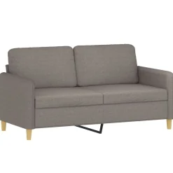 vidaXL Juego de sofás con cojines 3 piezas tela gris taupe Taupé Best