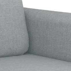 vidaXL Juego de sofás con cojines 2 piezas tela Gris claro Discount