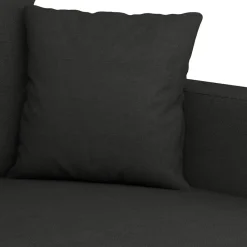 vidaXL Juego de sofás con cojines 3 piezas tela Negro Clearance