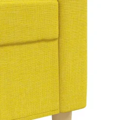 vidaXL Juego de sofás con cojines 2 piezas tela Amarillo claro Best