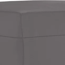 vidaXL Juego de sofás con cojines 4 piezas cuero sintético Gris Outlet