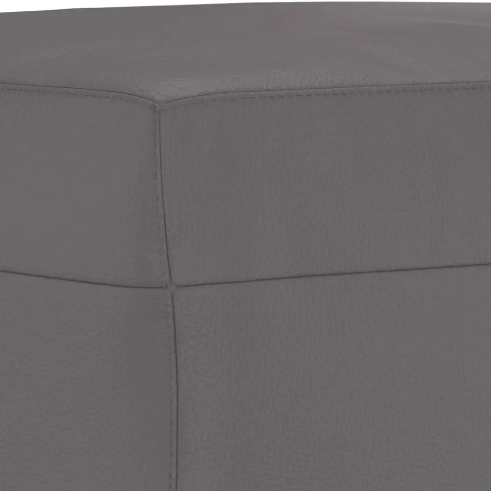 vidaXL Juego de sofás con cojines 4 piezas cuero sintético Gris Outlet