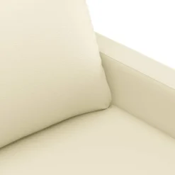 vidaXL Juego de sofás con cojines 2 piezas cuero sintético Crema Best