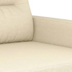 vidaXL Juego de sofás con cojines 3 piezas tela Crema Hot