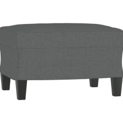 vidaXL Juego de sofás con cojines 3 piezas tela Gris oscuro Clearance