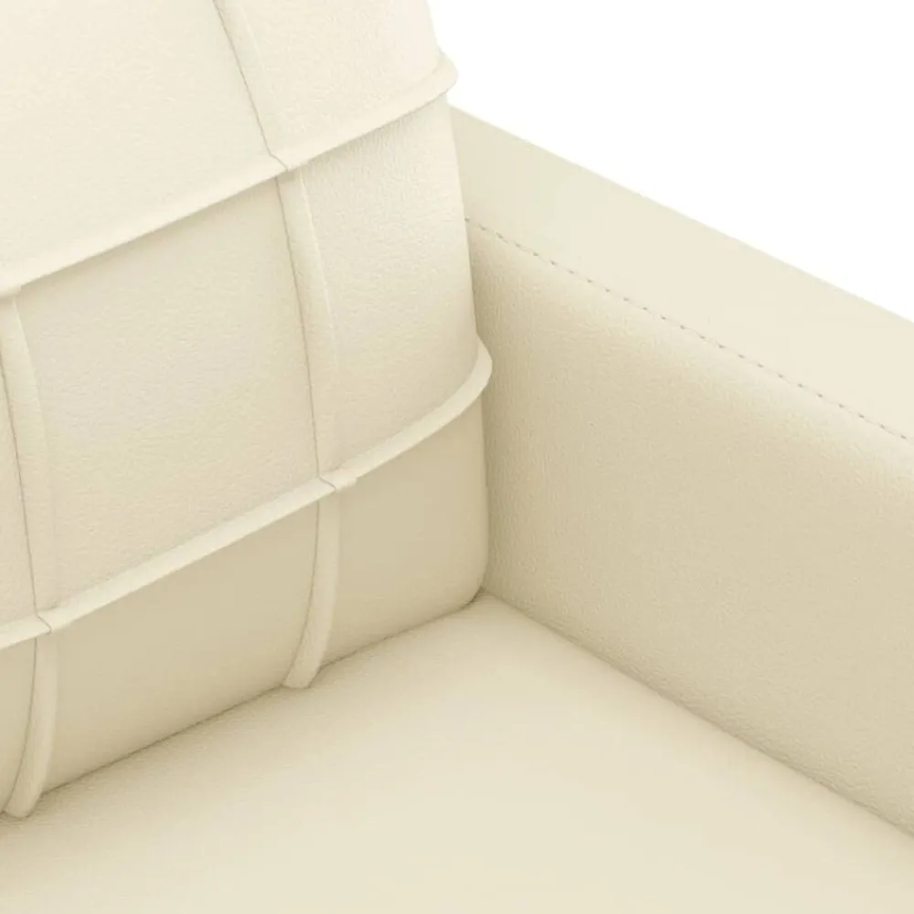 vidaXL Juego de sofás con cojines 2 piezas cuero sintético color Crema Online