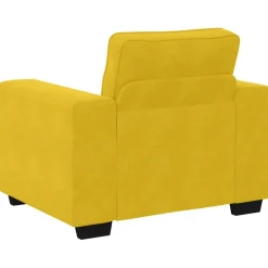 vidaXL Juego de sofás con cojines 3 piezas terciopelo Amarillo Hot
