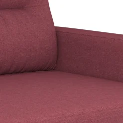 vidaXL Sofás-Juego de sofás con cojines 2 piezas tela rojo tinto