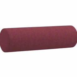 vidaXL Sofás-Juego de sofás con cojines 3 piezas tela rojo tinto