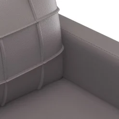 vidaXL Juego de sofás con cojines 3 piezas cuero sintético Gris Hot