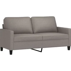 vidaXL Juego de sofás con cojines 3 piezas tela gris taupe Taupé Sale