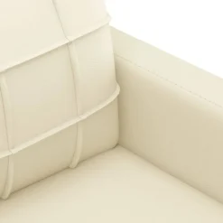 vidaXL Sofás-Juego de sofás con cojines 3 piezas cuero sintético