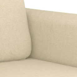 vidaXL Juego de sofás con cojines 3 piezas tela Crema Sale
