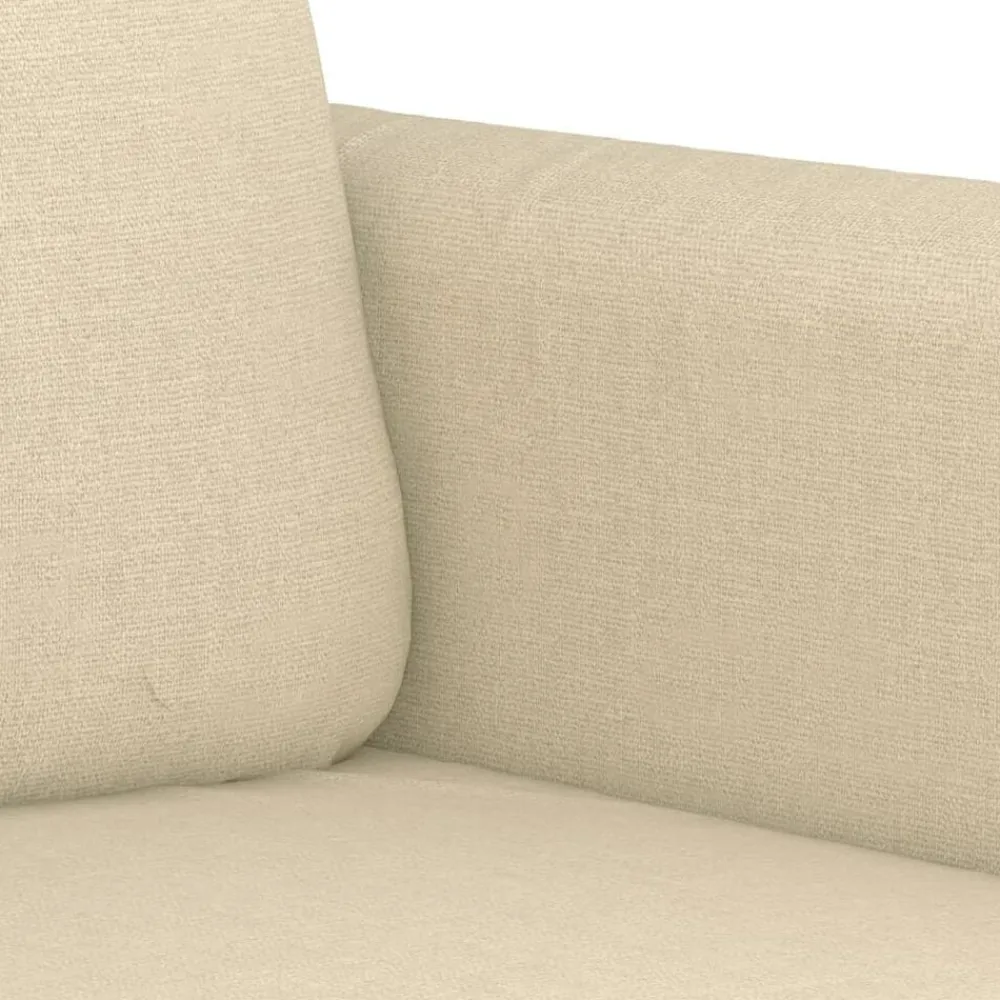 vidaXL Juego de sofás con cojines 3 piezas tela Crema Sale