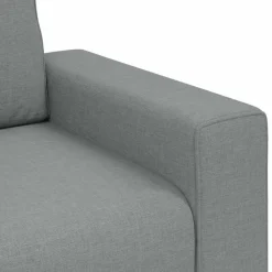 vidaXL Juego de sofás con cojines 2 piezas tela Gris claro Sale