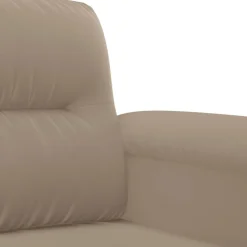 vidaXL Juego de sofás con cojines 3 piezas tela microfibra gris taupe Taupé