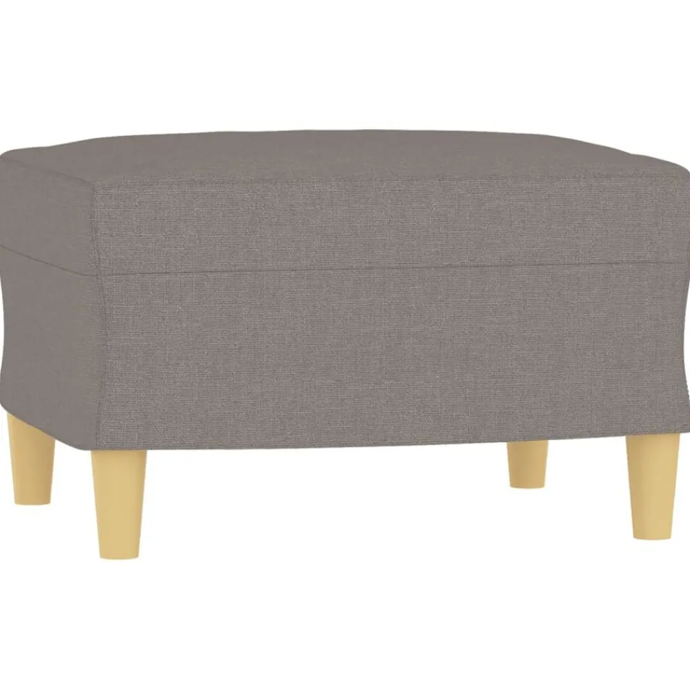 vidaXL Sofás-Juego de sofás con cojines 3 piezas tela gris taupe