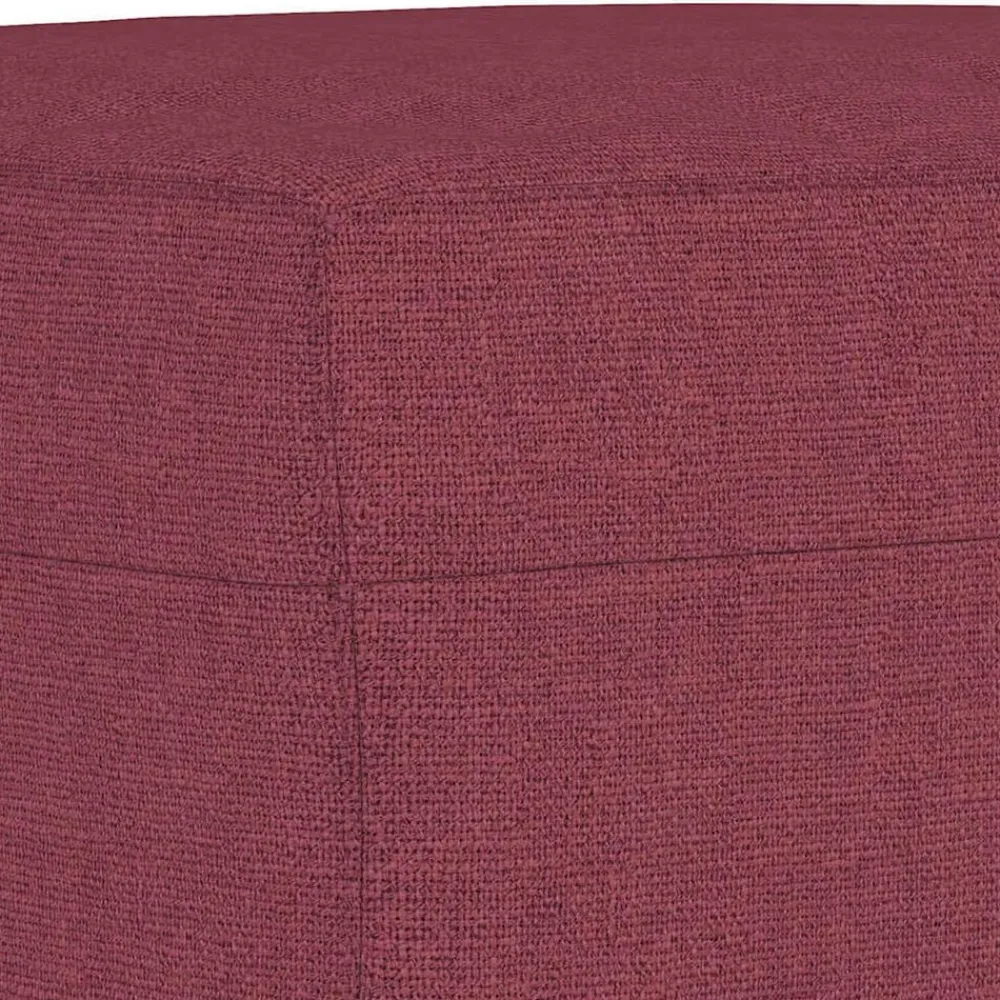 vidaXL Sofás-Juego de sofás con cojines 3 piezas tela rojo tinto