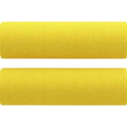 vidaXL Juego de sofás con cojines 2 piezas tela Amarillo claro Hot
