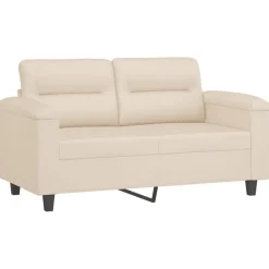 vidaXL Juego de sofás con cojines 4 piezas tela microfibra Beige Sale