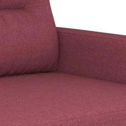 vidaXL Juego de sofás con cojines 3 piezas tela rojo tinto Rojo vino tinto Best