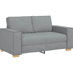 vidaXL Juego de sofás con cojines 2 piezas tela Gris claro Sale