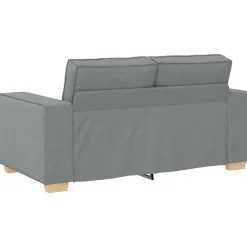 vidaXL Juego de sofás con cojines 2 piezas tela Gris claro Sale
