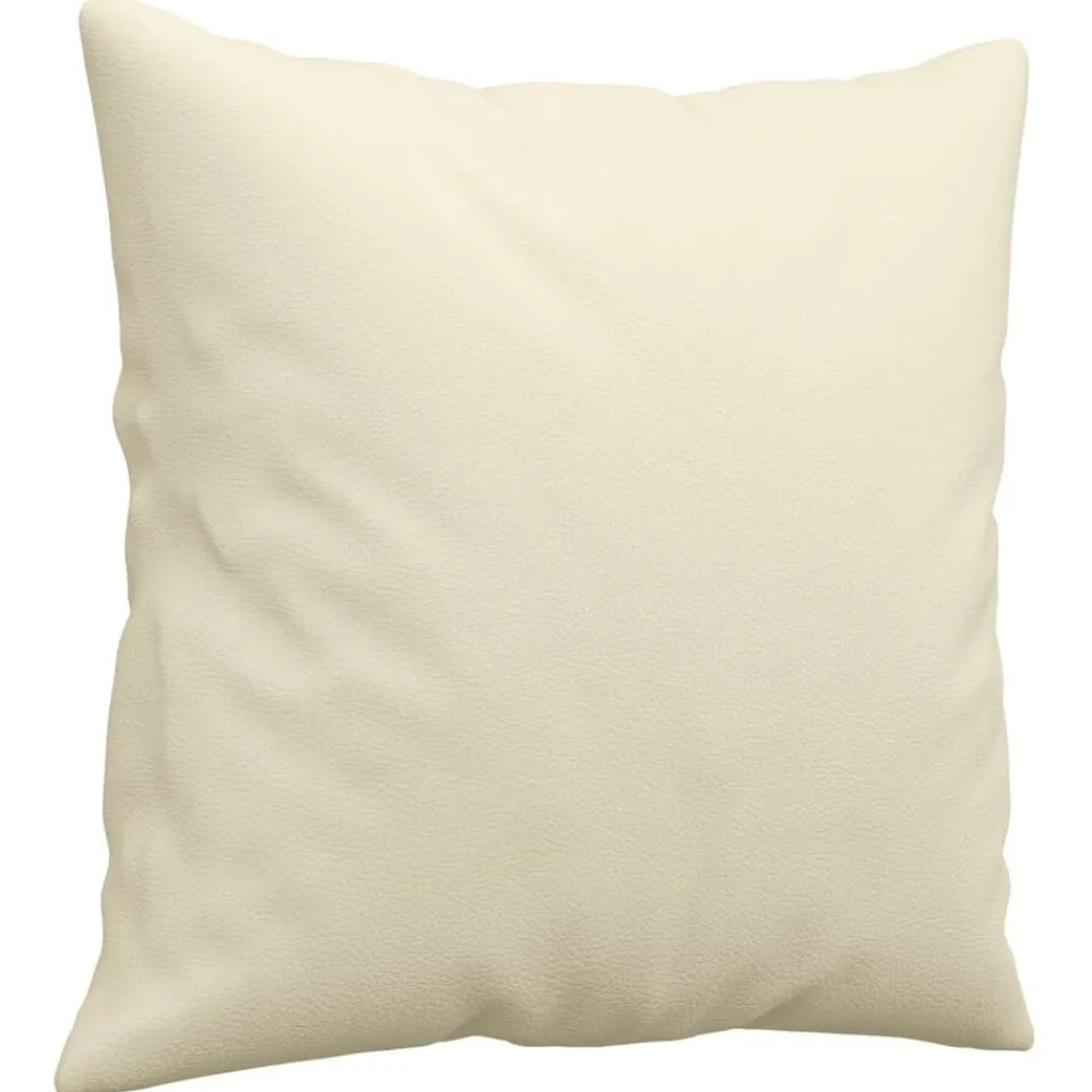 vidaXL Juego de sofás con cojines 3 piezas cuero sintético color Crema Clearance