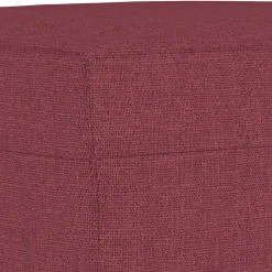 vidaXL Juego de sofás con cojines 3 piezas tela rojo tinto Rojo vino tinto Discount