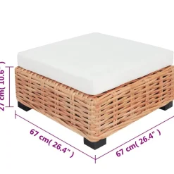 vidaXL Juego de sofás de 16 piezas ratán natural Online