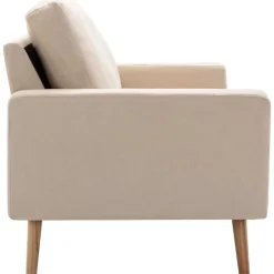 vidaXL Juego de sofás de 2 piezas tela color Crema Online