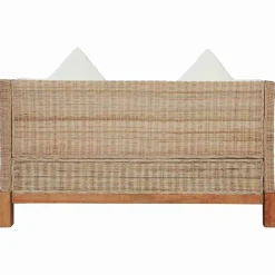 vidaXL Juego de sofás de 2 piezas con cojines de ratán natural Sale
