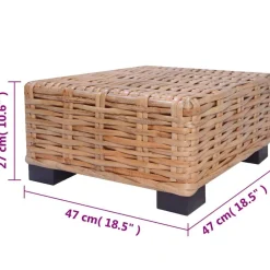 vidaXL Juego de sofás de 14 piezas ratán natural Online