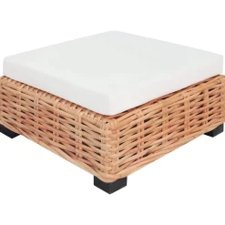 vidaXL Juego de sofás de 14 piezas ratán natural Online