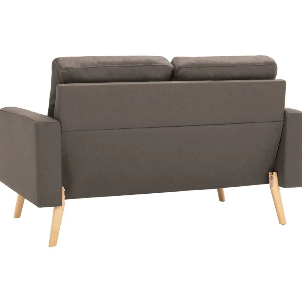 vidaXL Juego de sofás de 2 piezas de tela gris taupe Taupé Discount